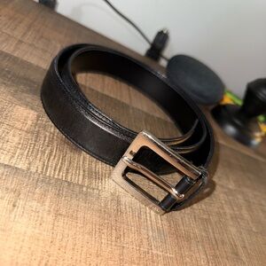 Gucci Silver Buckle Belt 36